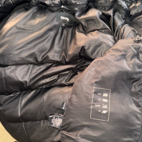 OOKPIK Men’s Down Puffer Jacket - Charcoal/Black - Picture 3 of 3